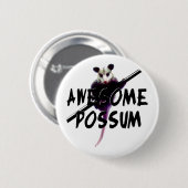 Badge Rond 5 Cm Opossum impressionnant d'opossum (Devant & derrière)