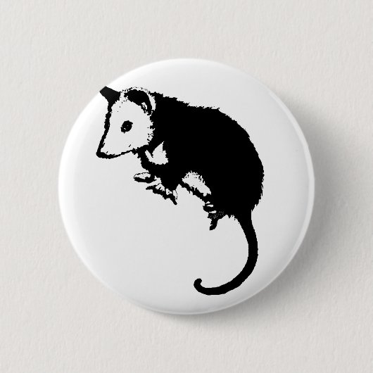 Badge Rond 5 Cm Opossum impressionnant d'opossum (Devant)