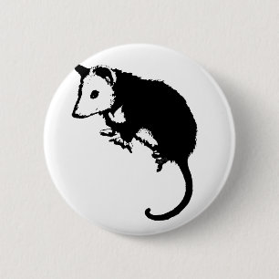 Badge Rond 5 Cm Opossum impressionnant d'opossum