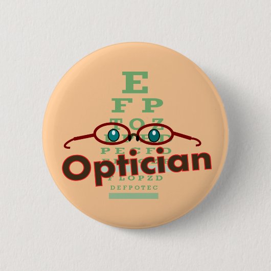 Badge Rond 5 Cm Opticien--Cadeaux de diagramme d'oeil (Devant)