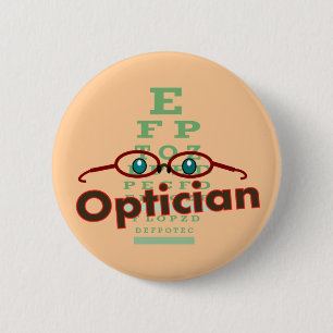 Badge Rond 5 Cm Opticien--Cadeaux de diagramme d'oeil