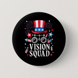 Badge Rond 5 Cm Optométrie Opticienne 4 juillet Vision Squad