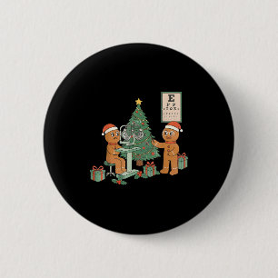 Badge Rond 5 Cm Optométrie pain d'épice Noël opticien vue Escouade