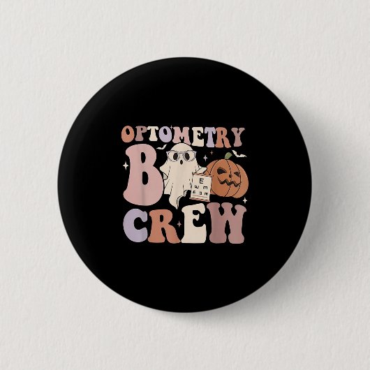 Badge Rond 5 Cm Optometry Crew Optometry Boo Crew Halloween Optici (Devant)