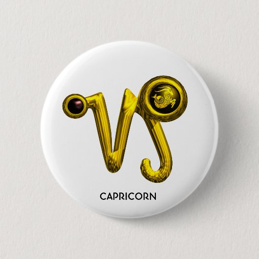 BADGE ROND 5 CM OR CAPRICORN / SIGNE ZODIAC JEWEL (Devant)