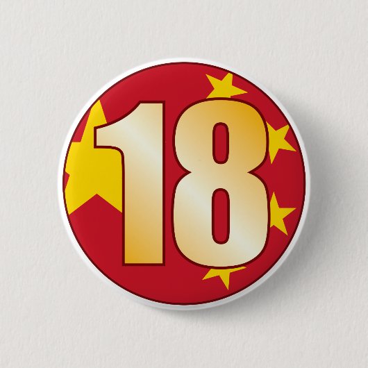 Badge Rond 5 Cm Or de 18 CHINE (Devant)