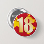 Badge Rond 5 Cm Or de 18 CHINE (Devant & derrière)