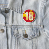 Badge Rond 5 Cm Or de 18 CHINE (En situation)