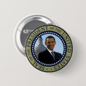 Badge Rond 5 Cm Or de joint d'Obama (Devant & derrière)