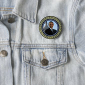 Badge Rond 5 Cm Or de joint d'Obama (En situation)