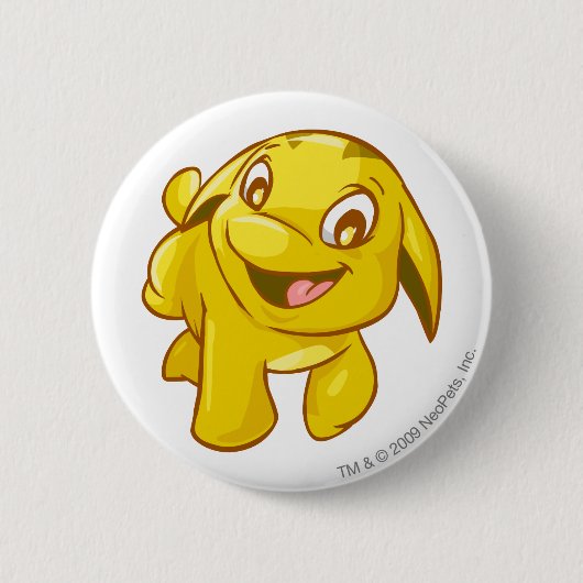 Badge Rond 5 Cm Or de Poogle (Devant)