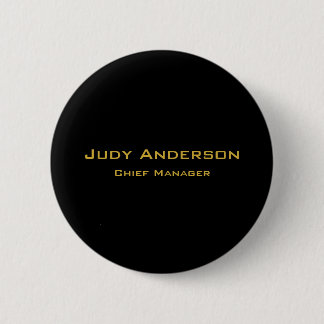 Badge Rond 5 Cm Or Moderne Élégant Professionnel Doré Métallisé & 