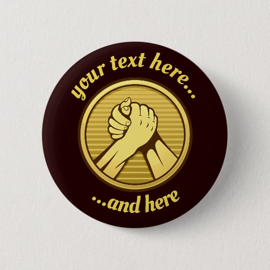 Badge Rond 5 Cm Or pauvre (Devant)