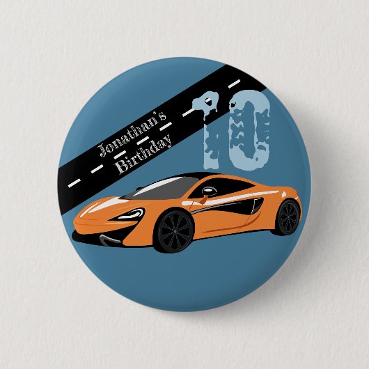 Badge Rond 5 Cm Orange (Devant)