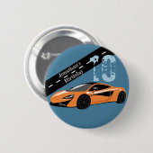 Badge Rond 5 Cm Orange (Devant & derrière)