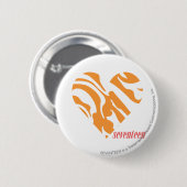 Badge Rond 5 Cm Orange 2 de zèbre (Devant & derrière)