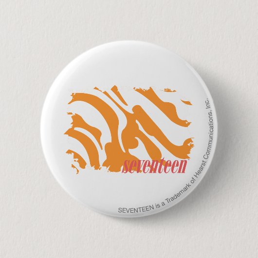 Badge Rond 5 Cm Orange 4 de zèbre (Devant)