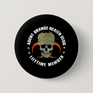 Badge Rond 5 Cm Orange Agent Health Club Membre à vie Vietnam V