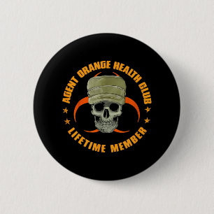 Badge Rond 5 Cm Orange Agent Health Club Membre à vie Vietnam V
