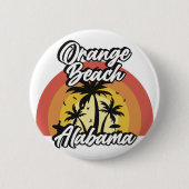 Badge Rond 5 Cm Orange Beach, Alabama (Devant)