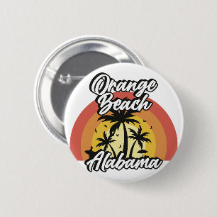 Badge Rond 5 Cm Orange Beach, Alabama