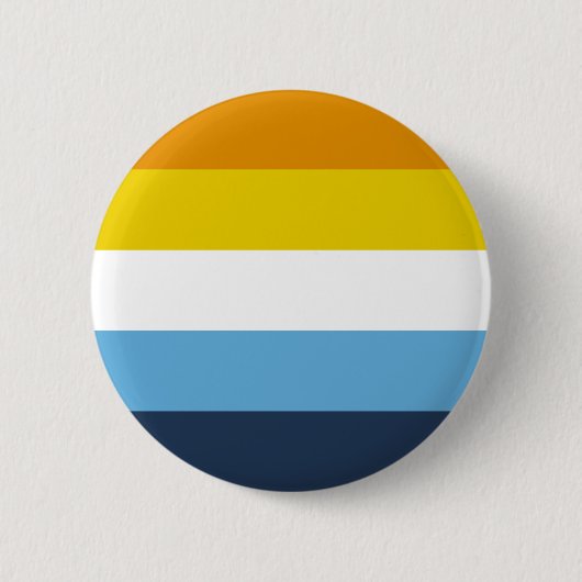 Badge Rond 5 Cm Orange Blue Acearo Aroace Asexuel Aromantic Pride (Devant)