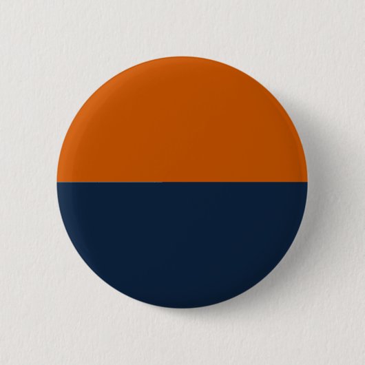 Badge Rond 5 Cm Orange brûlé et broches de marine (Devant)