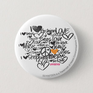 Badge Rond 5 Cm Orange de graffiti