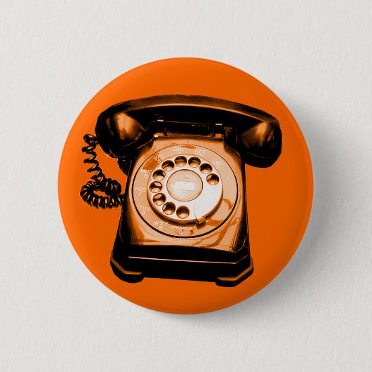 Badge Rond 5 Cm Orange de ligne directe (Devant)