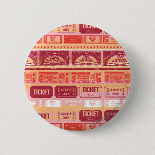 Badge Rond 5 Cm Orange de motif de billet de Supergirl
