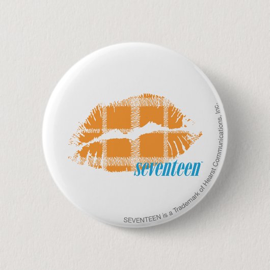 Badge Rond 5 Cm Orange de plaid (Devant)