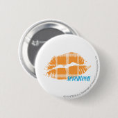 Badge Rond 5 Cm Orange de plaid (Devant & derrière)