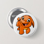 Badge Rond 5 Cm Orange de Poogle (Devant & derrière)