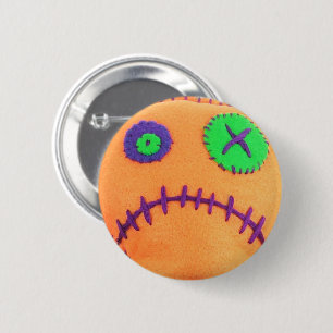 Badge Rond 5 Cm Orange de vaudou