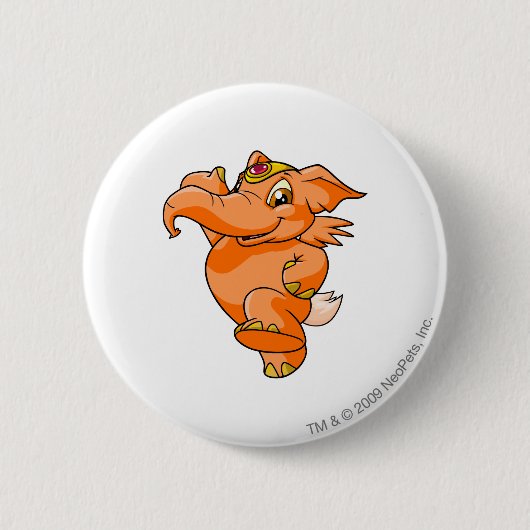 Badge Rond 5 Cm Orange d'Elephante (Devant)
