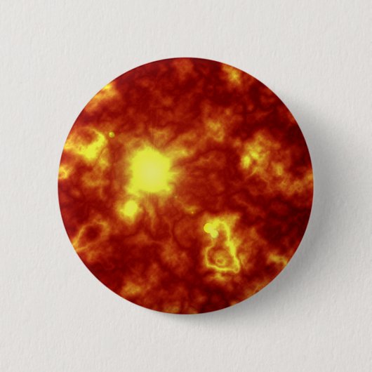 Badge Rond 5 Cm Orange et jaune (Devant)