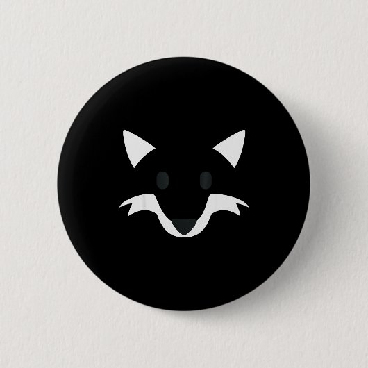 Badge Rond 5 Cm Orange Fox Face Halloween Apparel Matching Group F (Devant)