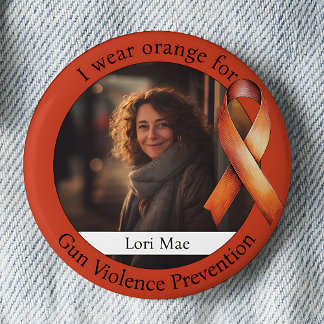 Badge Rond 5 Cm Orange Gun Violence Prevention Awareness Photo