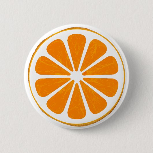 Badge Rond 5 Cm orange. hybride. bouton (Devant)