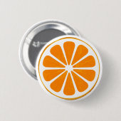 Badge Rond 5 Cm orange. hybride. bouton (Devant & derrière)