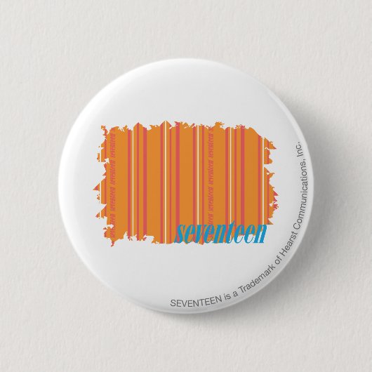 Badge Rond 5 Cm Orange mince 2 de rayures (Devant)