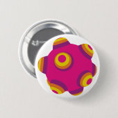 Badge Rond 5 Cm Orange pourpre rose de ClumpBubble (Devant & derrière)