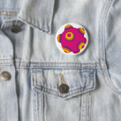Badge Rond 5 Cm Orange pourpre rose de ClumpBubble (En situation)