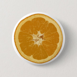 Badge Rond 5 Cm orange. réaliste.