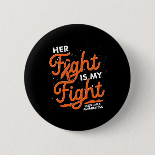 Badge Rond 5 Cm Orange Ribbon Cancer Lutter contre la leucémie Awa