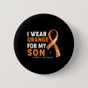Badge Rond 5 Cm Orange Ruban Je Porte Orange Pour Son Leukemia Awa