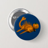 Badge Rond 5 Cm Orange Seadragon (Devant & derrière)