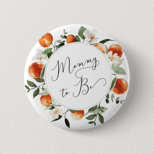 Badge Rond 5 Cm Oranges, agrumes Maman à être (Devant)