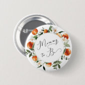 Badge Rond 5 Cm Oranges, agrumes Maman à être (Devant & derrière)