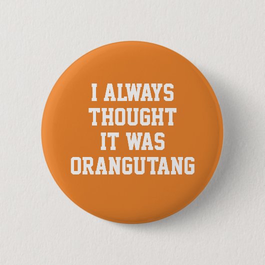 Badge Rond 5 Cm Orangoutan (Devant)
